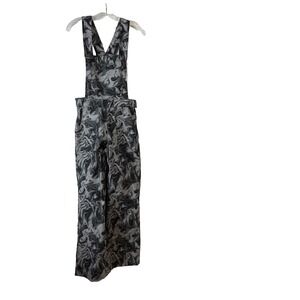 BDG Urban Outfitters Black Printed Denim Bib Overalls Sz‎ XS NWT Y2K Grungecore